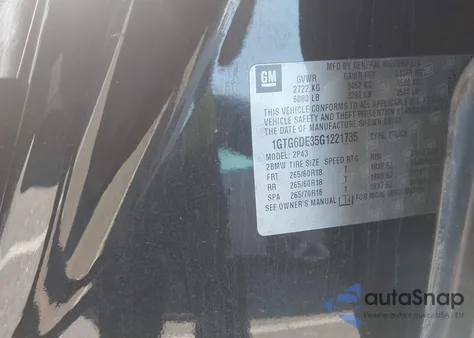 2016 GMC Canyon Slt from USA, damaged, VIN 1GTG6DE35G1221735